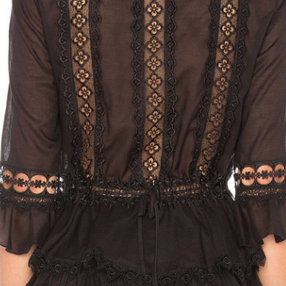 Charo Ruiz Ibiza Edda Top in Black, Size S - Picture 4 of 4